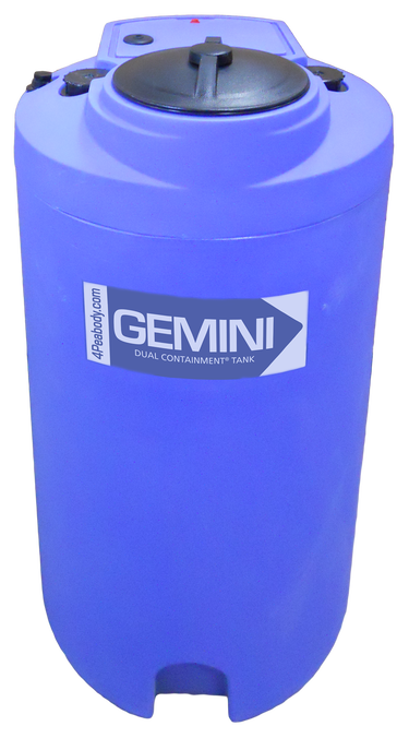 40 Gal Gemini Dual Containment® Tank - LPE SD 1.5 - Blue - Dome